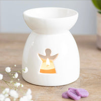 WHITE ANGEL SILHOUETTE CUT OUT WAX WARMER