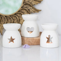 WHITE ANGEL SILHOUETTE CUT OUT WAX WARMER