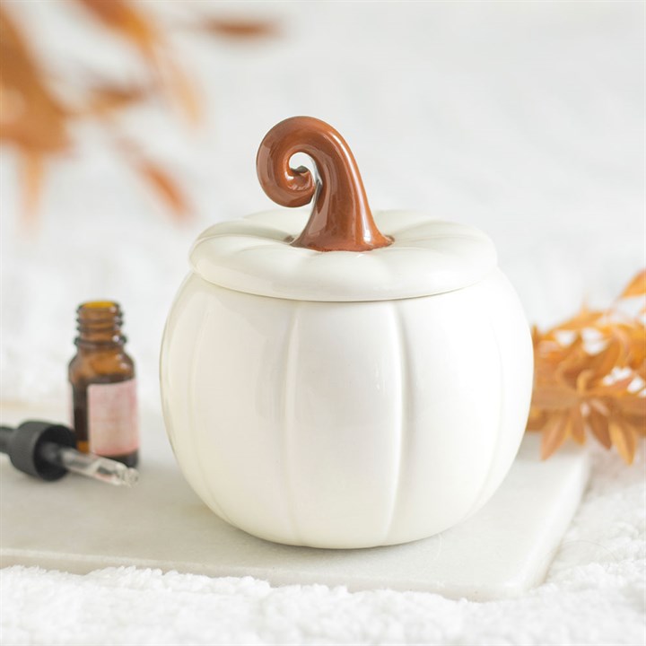 White Curly Pumpkin Wax Warmer