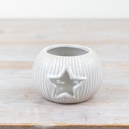 Decorative Cut-Out Star Candle Holder