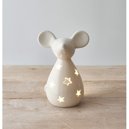 Ceramic Mouse T-Light Holder