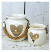 Porcelain heart lantern