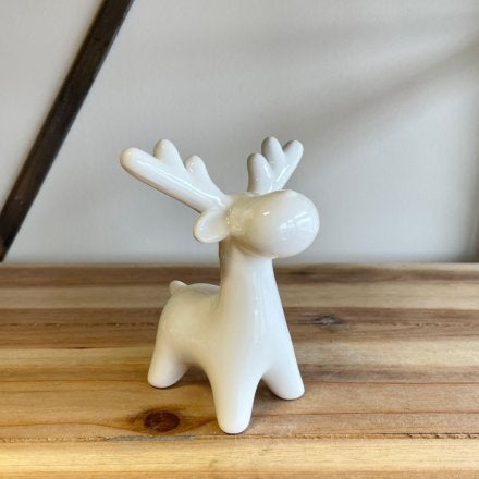 White Ceramic Reindeer
