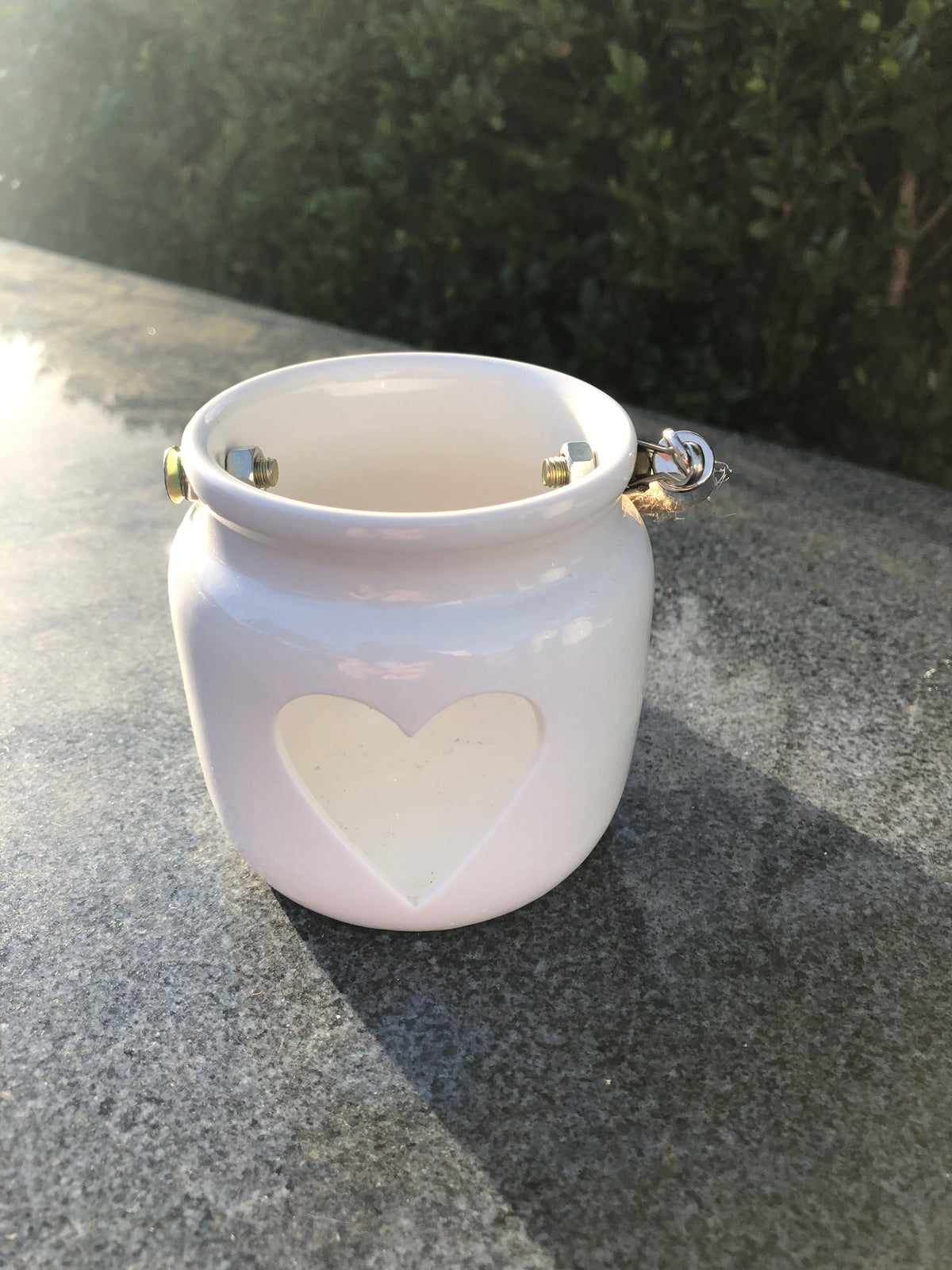 Porcelain heart lantern