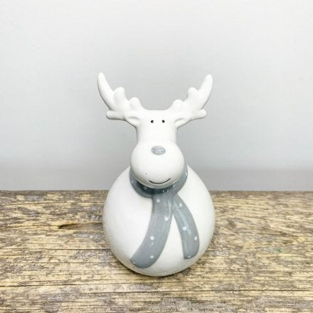 Plump Grey Scarf Reindeer.