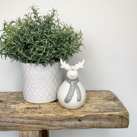 Plump Grey Scarf Reindeer.