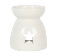 WHITE STAR CUT OUT WAX WARMER