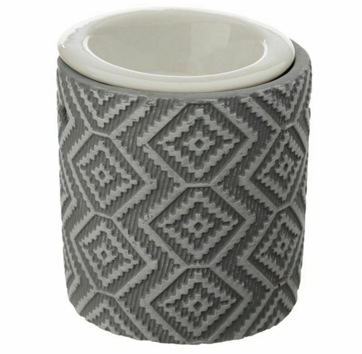 Grey Patterned Concrete Burner