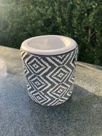 Grey Patterned Concrete Burner