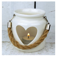 Porcelain heart lantern